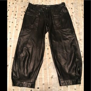 DESIGNER PATRIZIA PEPE FIREZE LEATHER PANTS